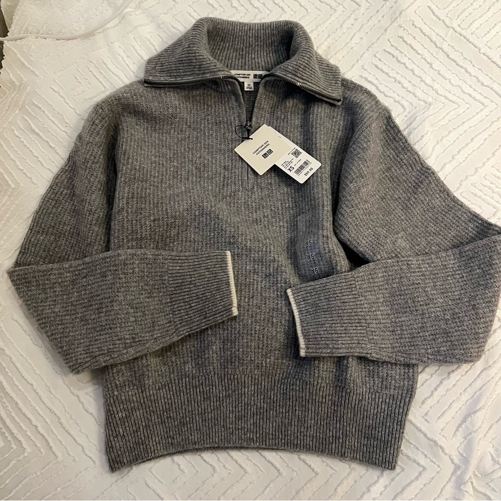 Lambswool Half Zip Sweater
